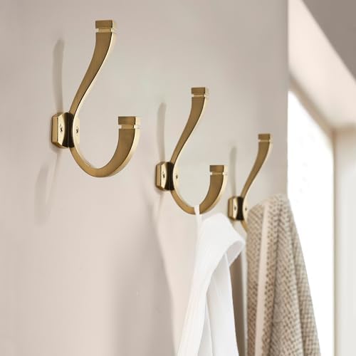 TUNNY Coat Hooks -3 Pack Champagne Bronze Towel Hooks Robe Hooks Decorative Wall Hooks for Bathroom Bedroom Kitchen Towel Robe Clothes Cabinet Closet Bathroom Hardware - Image 4
