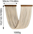SlenyuBridal Tie-Dye Macrame Wall Hanging Large Dip Dye Yarn Tapestry Home Boho Wall Decor Ombre Wall Art Headboard Bedroom Living Room Apartment - Image 5