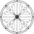 Deco 79 Metal Scroll Home Wall Decor Wall Sculpture, Wall Art 40" x 1" x 40", Bronze by Unknown