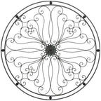 Deco 79 Metal Scroll Home Wall Decor Wall Sculpture, Wall Art 40" x 1" x 40", Bronze by Unknown