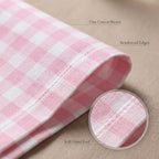 Urban Villa Cloth Napkins Cotton 12x12 (Set of 12) Pink/White - Image 5