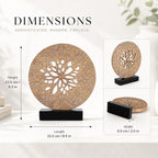 Tree of Life Decorative Sculpture, Round Openwork Tabletop Decor for Cabinet Top, Shelf, Mantel, Console Table, TV Stand and Living Room Home Decor - Image 3