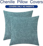 CaliTime Decorative Couch Throw Pillow Covers 26 X 26 Inches Smoke Blue - Image 6