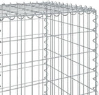 vidaXL Gabion Basket with Cover 196.9"x19.7"x59.1" Galvanized Iron - Image 4
