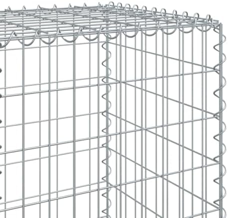 vidaXL Gabion Basket with Cover 196.9"x19.7"x59.1" Galvanized Iron - Image 4
