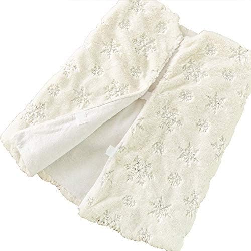 Christmas Tree Skirt 58 inches White Faux Fur Silver Snowflake Sequin Embroidered Luxury Tree Skirt Xmas Decoration - Image 3