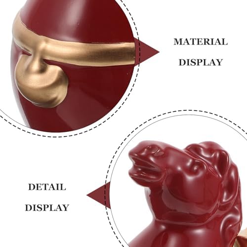 Alasum Horse Statue for Success and Wealth Red Ceramic Feng Shui Figurine with Authentic Artistic Appeal and Classic Design, for Chinese New Year Decorations and Lunar New Year Tabletop - Image 3