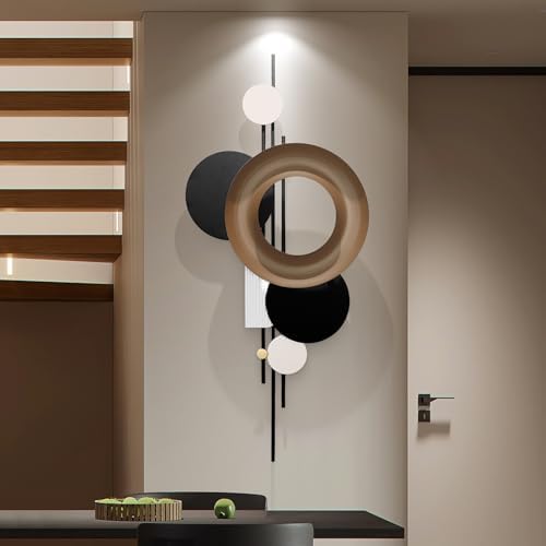 HEBOIX Large Metal Wall Decor Modern Metal Wall Art 3D Wall Sculptures Handmade Wall Hanging Wall Decoration for Living Room/Dinning Room/Bedroom/Entryway/Kitchen/Office (21''Lx46''W) - Image 7