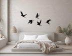 Birds Metal Wall Decor Set of 5, Minimalist Bird Flock Wall Art, Metal Garden Decorations, Home Decor, Modern Home Decoration, Birds Sign for Living Room, Birds Wall Hangings for Office, Bird Art (Gold, 8" / 20 cm - MEDIUM) - Image 5
