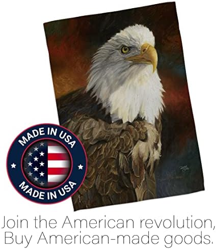 Portrait of an Eagle Garden Flag - Set with Stand Animals Wildlife Outdoor Deer Bear Wolf Pet Nature Farm Animal Creature - House Banner Small Yard Gift Double-Sided Made In USA 13 X 18.5 - Image 5