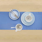 Solino Home Cotton Linen Table Runner Blue, Hemstitch Collection 14 x 90 in - Image 3