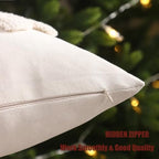 Christmas Deer Throw Pillow Cover 18 x 18 Set of 2 - Image 3