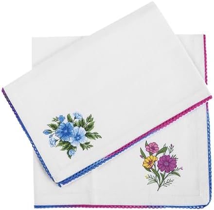 FINGERCRAFT Cloth Napkins Set of 12, 100% Cotton, 20x20 Inch, Multi Floral - Image 2