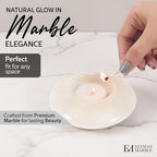 Tea Light Candle Holders Set of 3 – Handcrafted Natural Marble Tealight & Votive Holders in Graduated Sizes (4", 3.5", 3"), Decorative Stone Candle Holders for Home Décor & Table Centerpieces - Image 3