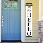 Oh Hello Porch Welcome Sign for Front Door Decor, 45"X9", Black - Image 5