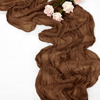 20 Pack Brown Table Runner 10Ft Cheesecloth Table Runner Boho Gauze Cheese Cloth Table Runners Romantic Long Sheer Fabric Table Runners for Wedding Party Bridal Shower - Image 5