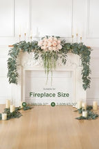 7.5FT Babypink Wedding Arch Flowers Garland, Rose &Eucalyptus, Artificial Spring Floral for Backdrop Mantle Decoration,Ceremony Party Sweetheart Head Table Reception Decor - Image 3
