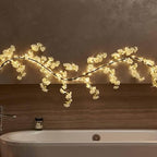 Hairui Cherry Blossom 96 LED Fairy Lights 6FT Garland, White, Battery Operated with Timer for Indoor/Outdoor Decor - Image 3