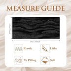 Cheesecloth Table Runner 10FT 12Pcs Black Boho Gauze Sheer Runners - Image 2