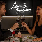 Love & Forever Neon Sign – 16.9″ × 9.4″ Romantic LED Wall Light Dimmable - Image 3