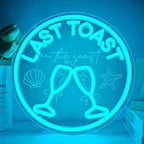 FuugZze Last Toast on The Coast Neon Signs for Wall Decor Coastal Neon Lights for Bedroom Last Toast on The Coast Led Signs for Bedroom Wall Dimmable Light Up Sign for Bachelorette Party Decorations by FuugZze