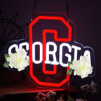 Georgia Neon Sign for Wall Decor Red G LED Neon Light USB Powered Dimmable Neon Signs for Bedroom Game Room Bar Man Cave Dorm Gift for Georgia State Fans - Image 2
