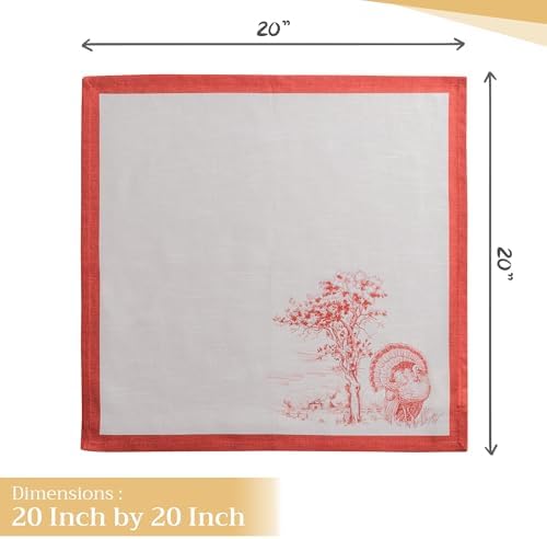 Maison d' Hermine Cloth Napkins Set of 4 Reusable 100% Cotton (20" x 20") - Image 4