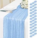 12 Pack Light Blue 10Ft Cheesecloth Table Runner by Unknown