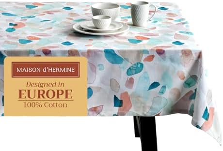 Maison d' Hermine Table Cloth Square Table Reusable 100% Cotton 60"x60" by MaisondHermine