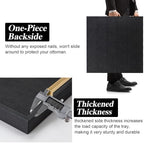 Extra Black Large Serving Tray with Handles for Ottoman,Versatile Shagreen Leather Square Ottoman Tray for Living Room - Image 4
