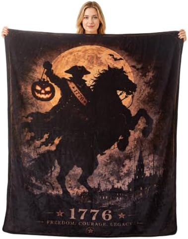 Halloween Blanket 50 x 60 in, 1776 Horseman Design by Unknown
