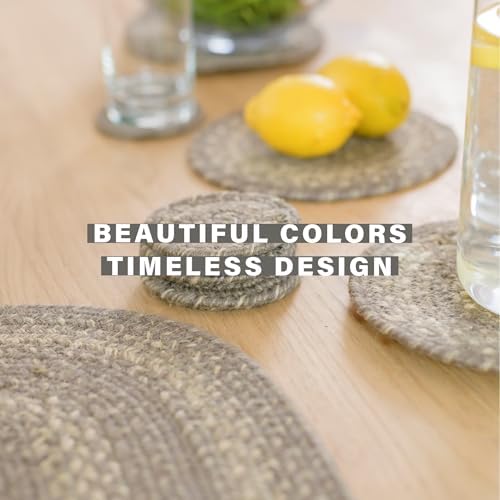 Homespice Grey Cloud Braided Table Runner for Farmhouse Decor, Rect 11x36 - Image 4