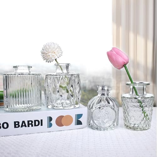 Glass Bud Vase Set of 66 Pcs, Vintage Clear Small Glass Vases for Flowers, Bud Vases in Bulk, Mini Vase for Centerpieces, Wedding, Home Decor and Events - Image 5