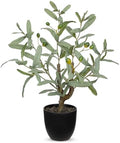 Briful Small Faux Olive Tree with Black Pot for Tabletop by Briful