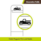 Briarwood Lane Wrought Iron Truck Garden Flag Arbor - Image 4