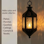 Vela Lanterns Decorative Indoor Hanging Candle Lantern, Clear, 2-Pack - Image 2