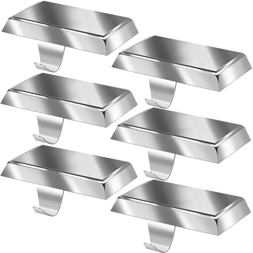 WYTAOHZL 6PCS Christmas Stocking Holders Sliver by WYTAOHZL