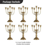 NUPTIO Candelabra Taper Candle Holder: Distressed Gold 5 Arm Candles Holder - Image 6