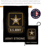 U.S. Army Burlap Garden Flag - Set Wall Holder Armed Forces Rangers United State American Military Veteran Retire Official - House Decoration Banner Small Yard Gift Double-Sided Imported 13 X 18.5 - Image 4