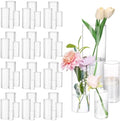 Fixwal 48pcs Clear Glass Cylinder Vases, 4, 6, 8, 10 Inch Tall Cylinder Vases for Centerpieces, Glass Flower Vase, Floating Candle Holder Vase for Table Shelf, Party, Wedding, Home Decor by Fixwal