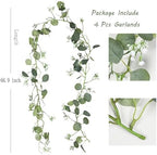 Artificial Eucalyptus Garland 4 Pack, Faux Babys Breath Flowers Gypsophila Vine 5.57Ft, Real Touch Hanging for Wedding Arch Party Home Decor DIY - Image 6