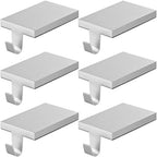 6 Pcs Christmas Stocking Holders Hanging Hooks Heavy Duty Mantel Stocking Holder Bases Weighted Metal Stocking Hangers for Shelf Fireplace Stair Xmas Party Decor (6, Silver) by ARCHCRTC