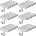 4 Pcs Christmas Stocking Holders Hanging Hooks Heavy Duty Mantel Stocking Holder Bases Weighted Metal Stocking Hangers for Shelf Fireplace Stair Xmas Party Decor (4, Silver) by ARCHCRTC