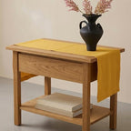 Solino Home 100% Pure Linen Table Runner Mustard Yellow, Fete 14 x 60 in by SolinoHome