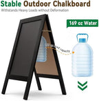 TEAKMAMA A Frame Chalkboard Signs 40"x20", Large Freestanding Chalk Board - Image 4