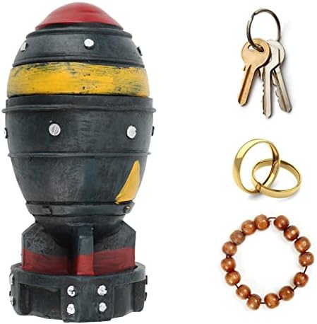 Luqeeg Bomb Storage Box, Decorative 3D Craft Model Mini Storage Bin,Mini Nuke Statue Bomb Storage Box for Storing Keys, Ornaments, Cotton Swabs and Beads - Image 3