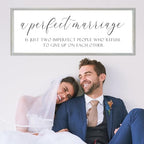SRSZHIYUE A Perfect Marriage Wedding Decor Sign, White, 40"×15" - Image 4