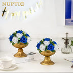 NUPTIO Flower Balls for Wedding Centerpieces - 6 Pcs 9.5 inch Diameter Fake Flower Ball Arrangement Bouquet Party Centerpieces for Tables - Royal Blue Rose Bouquet Centerpiece Flowers for Table - Image 4