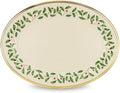 Lenox Holiday Oval 13-Inch Porcelain Christmas Serving Platter by Lenox