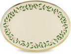 Lenox Holiday Oval 13-Inch Porcelain Christmas Serving Platter by Lenox